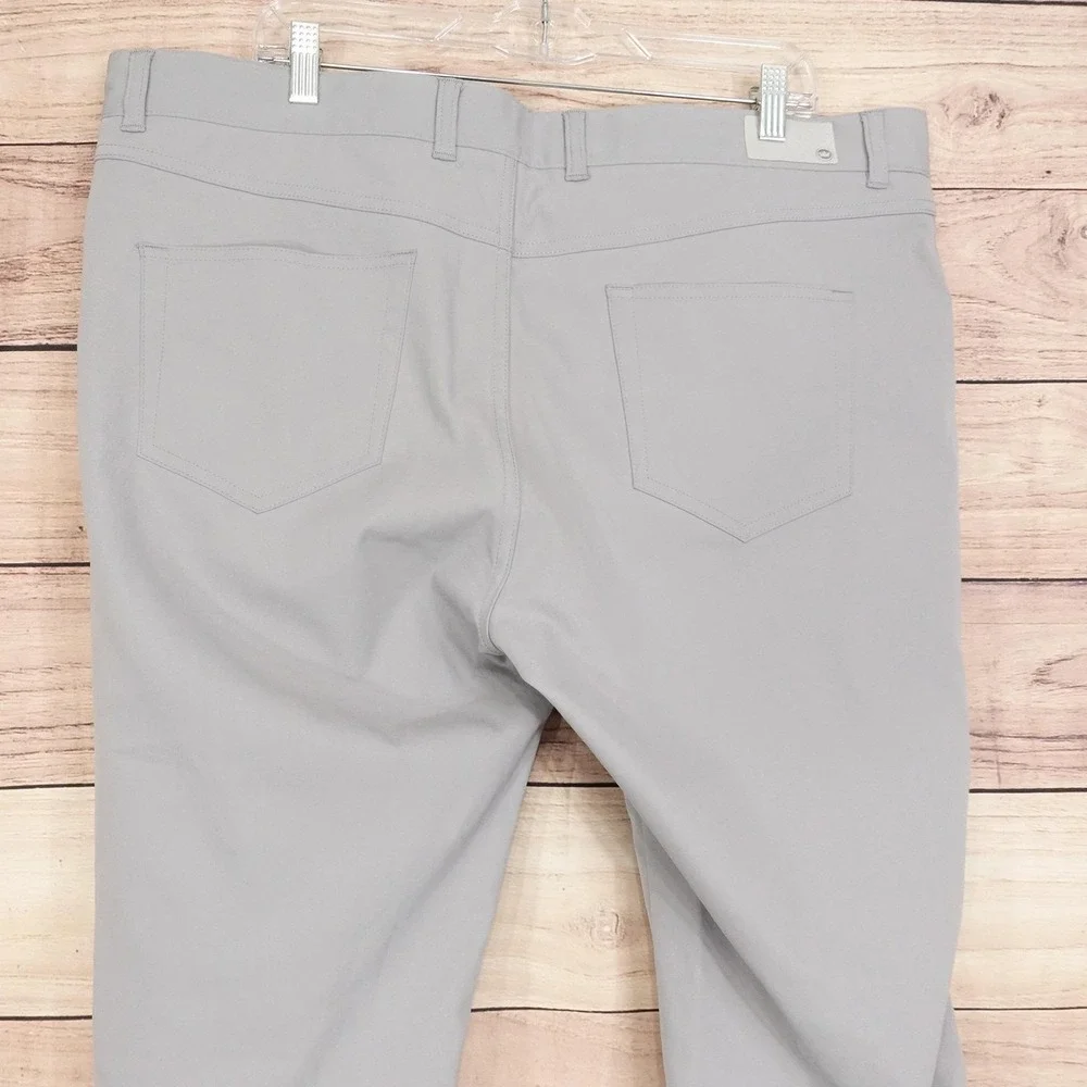 Peter Millar Golf Pants Mens 40x32 Gray Microfiber 5 Pocket Casual Business
